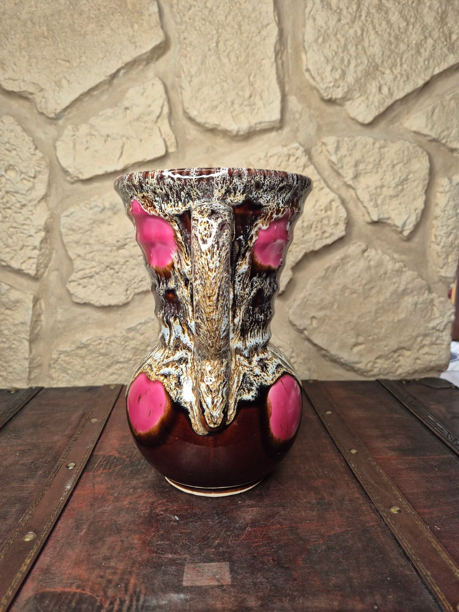 Vase with 2 handles vintage VALLAURIS style – photo 4